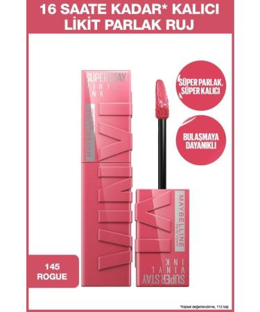 Maybelline New York Super Stay Vinyl Ink Long-Lasting Liquid Glossy Lipstick 145 Rogue