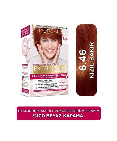 L'Oreal Paris Excellence Creme Hair Dye 6.46 Red Copper