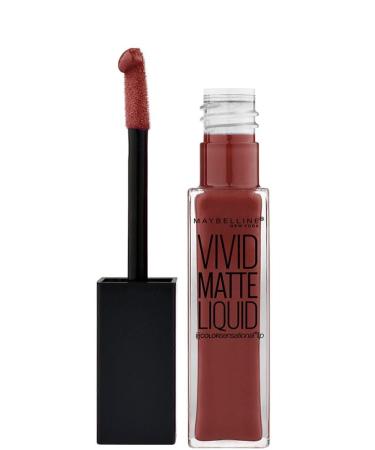 Maybelline New York Color Sensational Vivid Matte Likit Ruj - 37 Coffee Buzz - Kahverengi