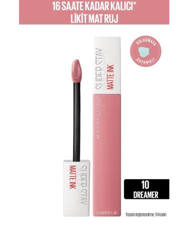 Maybelline New York Superstay Matte Ink Liquid Lipstick 10 Dreamer 3600531411183