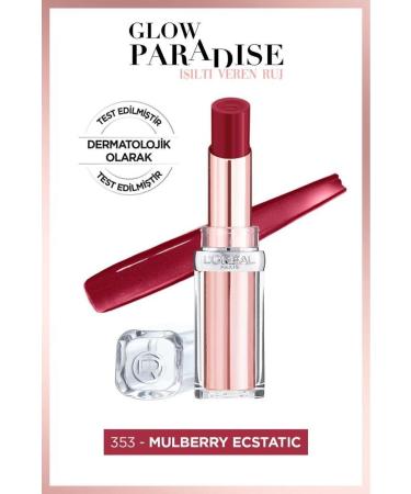 L'Oreal Paris Glow Paradise Balm-in-Lipstick Shimmering Lipstick 353 Mulberry Ecstatic & Mini Paradise Mascara 4.7 ML - Buy Online on GoSupps.com