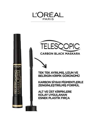 L'Oreal Paris Telescopic Carbon Black Mascara Black Set of 2 - Buy Online on GoSupps.com
