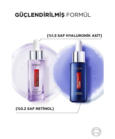 L'Oreal Paris Revitalift Filler 1.5% Pure Hyaluronic Acid Anti-Wrinkle Serum + Pure Retinol Night Serum - Buy Online on GoSupps.com