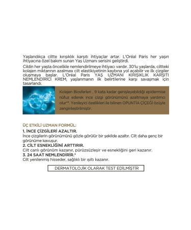 L'Oreal Paris Paris Age Expert 30+ Anti-Wrinkle Moisturizing Cream 50 Ml - Buy Online on GoSupps.com