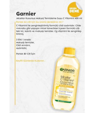 Garnier Micellar Vitamin C Flawless Makeup Remover Water & Vitamin C Bright Daily Brightening Cream - Buy Online on GoSupps.com