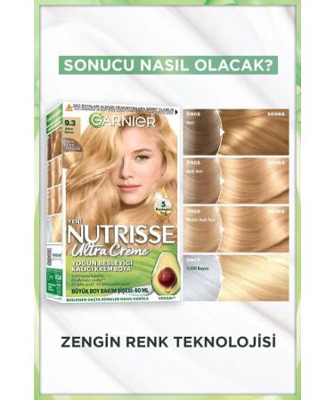 Garnier Nutrisse Intense Nourishing Permanent Cream Hair Dye 9.3 Golden Blonde - Buy Online on GoSupps.com