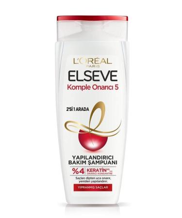 Elseve L'or al Paris Complete Repair 5 Restructuring Care Shampoo 2 in 1 450 ml - Buy Online on GoSupps.com