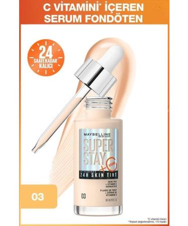 Maybelline New York Super Stay Skin Tint Concealer Vitamin C Foundation - 03