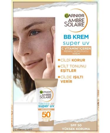 Garnier Ambre Solaire Color Protect BB Cream - Medium Tone 50spf 50ml - Buy Online on GoSupps.com