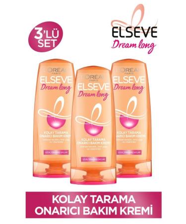 Elseve 3-Piece Dream Long Easy Combing Hair Care Cream Set 390ml