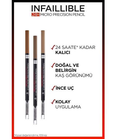 L'Oreal Paris Infaillible 24H Micro Precision Eyebrow Pencil - Brunette - Buy Online on GoSupps.com