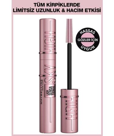 Maybelline New York Lash Sensational Sky High Mascara & Super Stay Vinyl Ink Long-Lasting Liquid Glossy Lipstick 15 Peachy - Buy Online on GoSupps.com