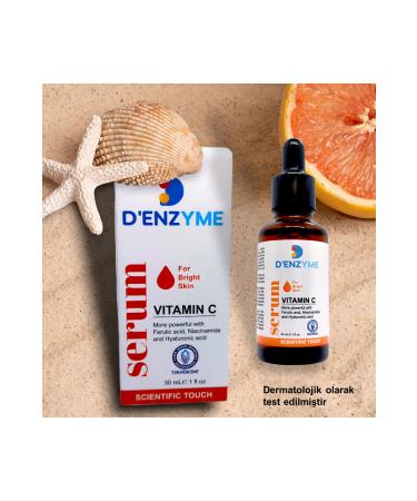 D'ENZYME Vitamin C Brightening Serum-(WITH FERULIC ACID NIACINAMIDE and HYALURONIC ACID) - Buy Online on GoSupps.com