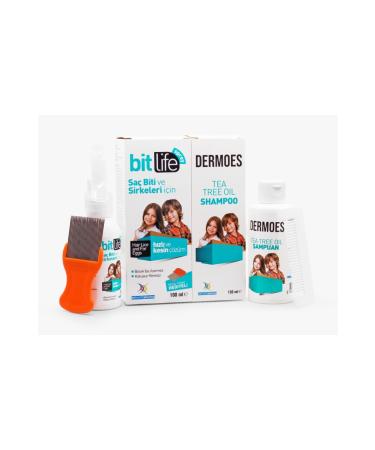 Dermoes LICE SHAMPOO SET WITH STEEL COMB.