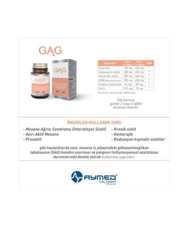 AYMED Medicine Gag Glucosaminoglucan Supplementary Food Gag+Chondrotin Sulfate - Buy Online on GoSupps.com