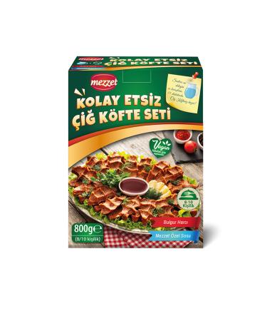 Mezzet Vegan Meatless Raw Meatball Kit for 8-10 People 800 Grams / Sauce Added