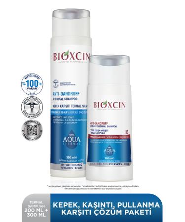 Bioxcin Aquathermal Ds 200 ML + 300 ML Anti-Dandruff Effective Shampoo Set - Anti-Dandruff Anti-Itching - Buy Online on GoSupps.com
