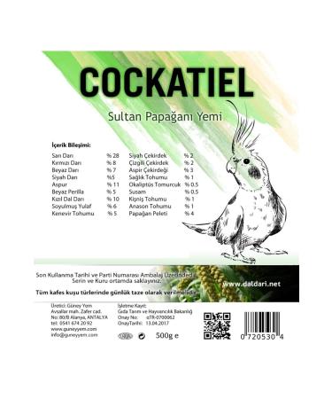 Dal Millet Net Cockatiel Food 500 gr