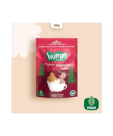 Humm Organic Ginger and Cinnamon Vegan Cookies 55 gr