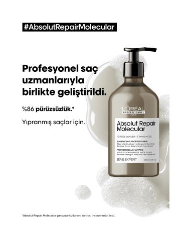 L'oreal Professionnel Serie Expert Absolut Repair Molecular Purifying Shampoo for All Damaged Hair - Buy Online on GoSupps.com