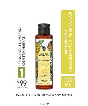 Yves Rocher Aromachology Body and Massage Oil - Vivid Lemon-100 ml-44120