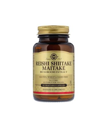 Solgar Reishi Shiitake Maitake Mushroom Extract 50 Capsules