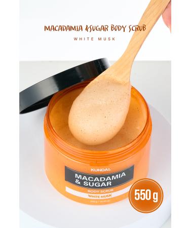 Kundal Macadamia Extract Body Scrub Kundal Macadamia & Sugar Body Scrub 550g (White Musk)
