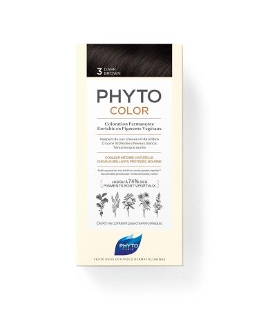 Phyto Phytocolor 3 Dark Chestnut Ammonia-Free Permanent Herbal Hair Dye - Buy Online on GoSupps.com