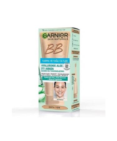 Garnier Hyaluronic Aloe Oil Free Bb Cream 50 ml - Medium Tone