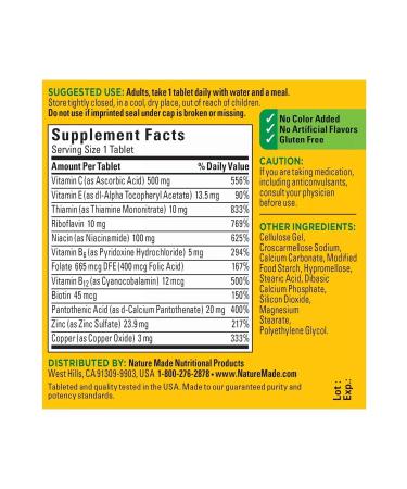 Nature Made Stress B-Complex with Vitamin C and Zinc 75 Tablets - Buy Online on GoSupps.com