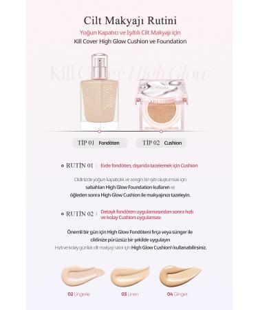 CLIO Lasting Coverage and Intense Radiance Foundation Clio Kill Cover High-Glow Foundation (2 Lingerie) - Buy Online on GoSupps.com