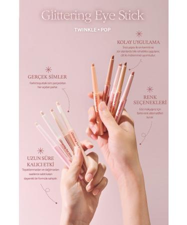 Twinkle Pop Water and Sweat Resistant Long-Lasting Stick Eyeshadow Twinkle Pop Glittering Eye Stick (#01 Fair Me) - Buy Online on GoSupps.com