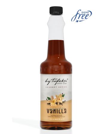 By T fek i Gourmet Ser as Vanilla Flavored Sugar-Free Cocktail Cake and Coffee Syrup 750 ML Natural Aroma