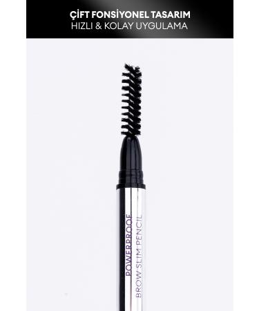 Missha Natural Looking Permanent Waterproof Eyebrow Pencil Ultra Powerproof Brow Slim Pencil (Light Brown) - Buy Online on GoSupps.com