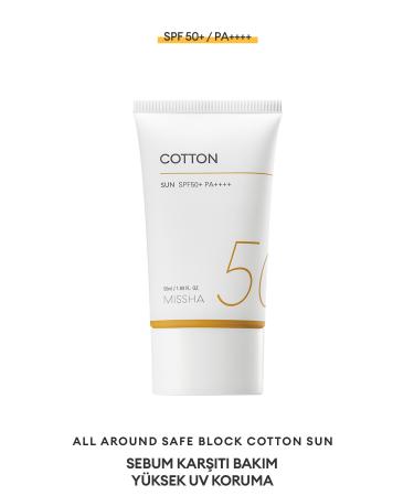 Missha All Around Safe Block Cotton Sun Cream Matte Finish for Oily Skin