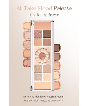 PERIPERA Multifunctional Makeup Palette Peripera All Take Mood Like Palette (03 Honey Brown) (Honey K-Oookie) - Buy Online on GoSupps.com