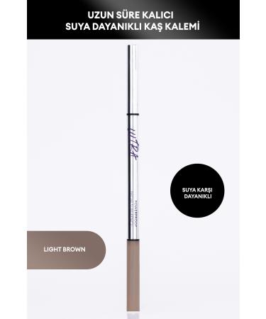 Missha Natural Looking Permanent Waterproof Eyebrow Pencil Ultra Powerproof Brow Slim Pencil (Light Brown)