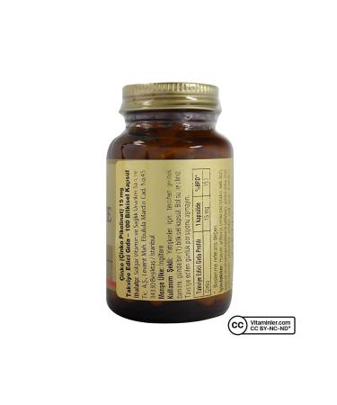 Solgar Zinc Picolinate 15 Mg 100 Capsules - Buy Online on GoSupps.com