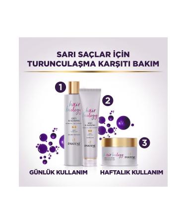 Pantene Hair Biology Color Revitalizing and Brightening Mask Purple After Shampoo for Blonde Hair 160ml - Buy Online on GoSupps.com