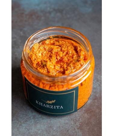 Kharzita Paprika Green Olive Paste with Zahter 330 Gr - Buy Online on GoSupps.com