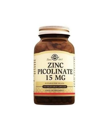 Solgar Zinc Picolinate 15 Mg 100 Herbal Capsules