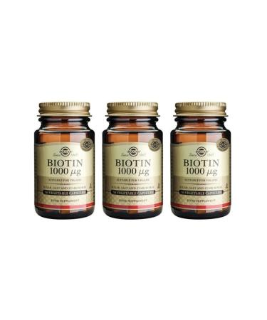 Solgar Biotin 1000 Mcg 50 Capsules 3 Pieces