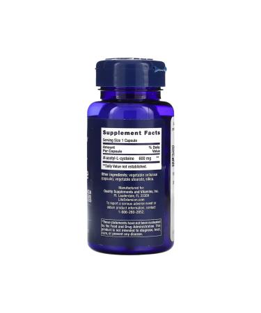 Life Extension N-Acetyl-L-Cysteine 600 mg 60 Capsules - Buy Online on GoSupps.com