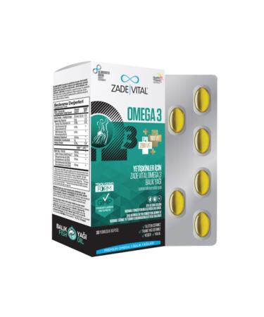 Zade Vital Omega 3 Fish Oil Adults 30 Capsules for Adults - Buy Online on GoSupps.com