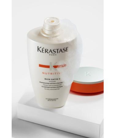 Kerastase Nutritive Bain Satin No:2 Nourishing Shampoo for Dry Hair 250ml - Buy Online on GoSupps.com
