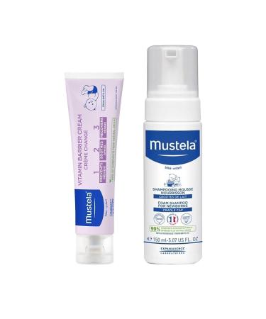Mustela Diaper Rash Cream 200 & Newborn Foam Shampoo 150 ml