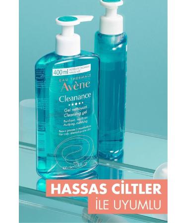 Avene Cleanance Cleansing Gel Mattifying Cleansing Gel for Oily and Acne Prone Skin 400 ml X 2 - Buy Online on GoSupps.com