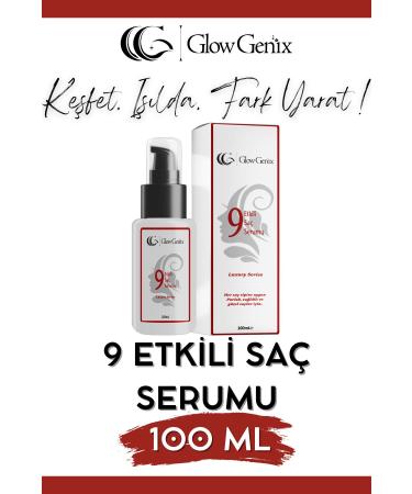 Glow Genix Glowgenix 9 Effects Hair Care Serum | Nourishing Repairing Softening Anti-frizz | 100 Ml - Buy Online on GoSupps.com