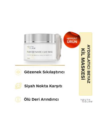Youth Glam White Clay Mask - Anti-Acne Anti-Blackhead and Brightening Effect