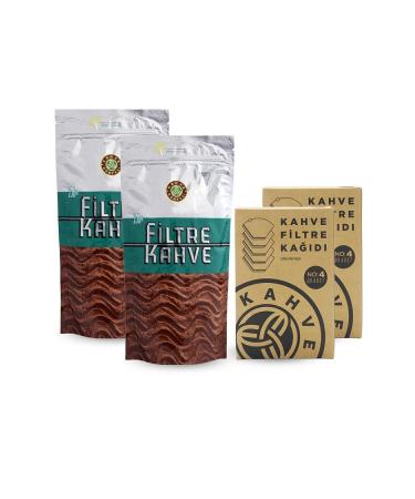 Coffee World 2-Pack Filter Coffee and 2-Pack Filter Coffee Paper